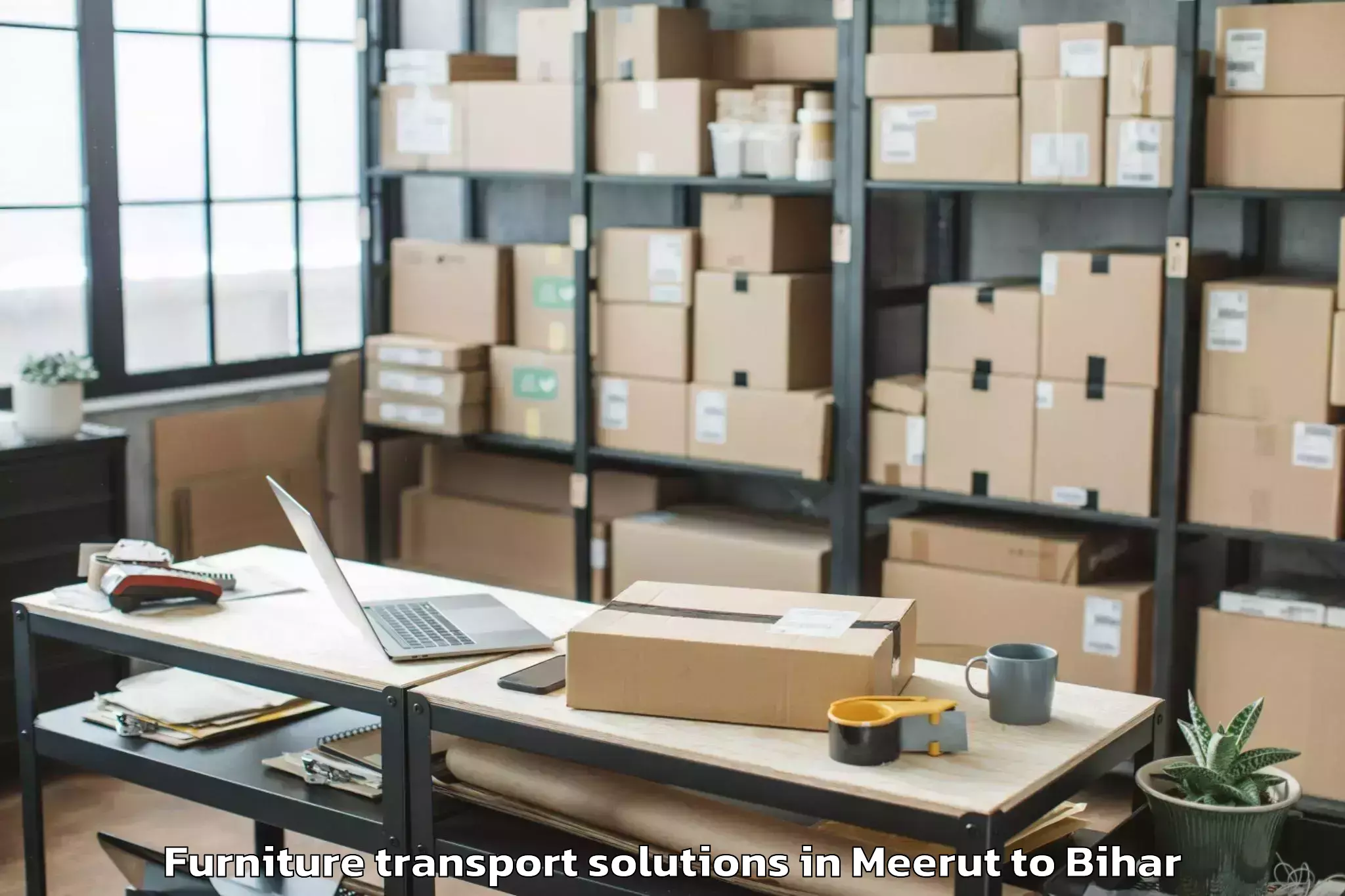 Book Meerut to Bariarpur Furniture Transport Solutions